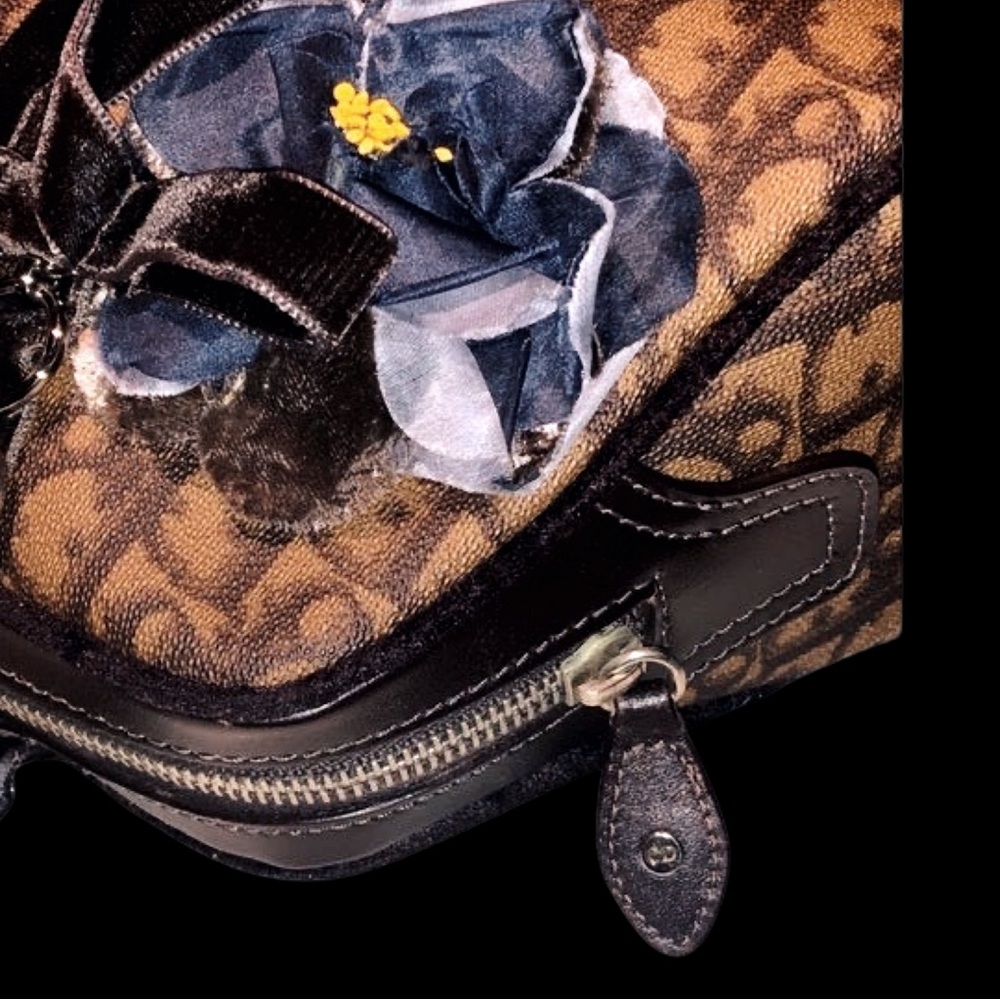 Christian Dior Vintage Brown and Black Monogram Oblique Trotter Logo Handbag - Picture 7 of 12